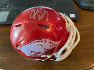 JOHN DALY PGA LEGEND OPEN & PGA CHAMP SIGNIERT ARKANSAS RAZORBACKS MINIHELM JSA - Bild 1 von 6