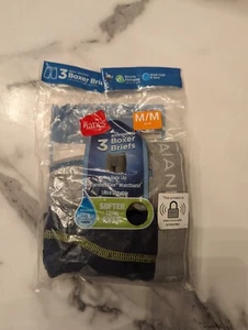 New Boys M 8-10 Boxer Briefs 2 Pair Hanes Open Package - Picture 1 of 3