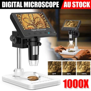 4.3" Digital Microscope for Kids 50X-1000X Coin Magnifier w/ Light for Adults - Picture 1 of 12