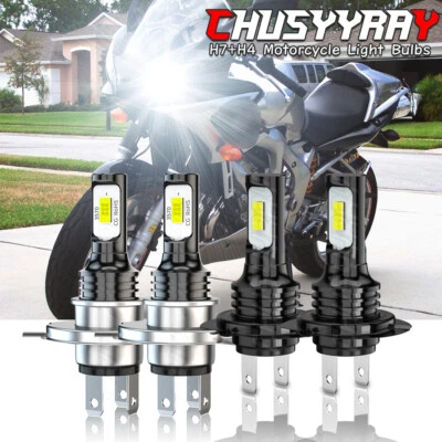 High Power HID LED Headlight H4 H7 Bulb for Yamaha FZ6 2004 2005 2006 2007 - Image 1 of 4