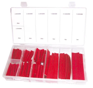 Schrumpfschlauch-Sortiment Umfangreiches Kabelverbinder in ROT 40-85 mm 127-tlg - Bild 1 von 1