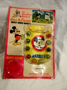 Vintage Mickey Mouse Club marbles NOC Missing the Badge - Picture 1 of 5