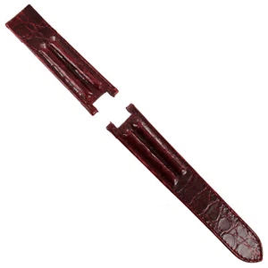 20mm Morellato Burgundy Gen. Crocodile Cartier Pasha Deployment Clasp Fit Band - Picture 1 of 3