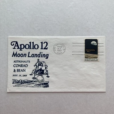 Apollo 12 Moon Landing Commemorative Cover Astronauts Conrad & Bean 11-19-69 - Image 1 of 4