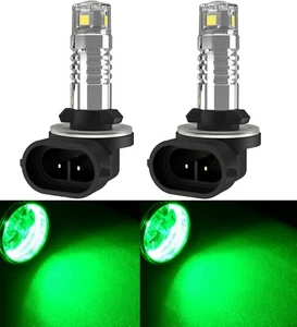LED 20W 894 H27 Green Two Bulbs Fog Light Replacement Upgrade Lamp Stock Show EO - Picture 1 of 12