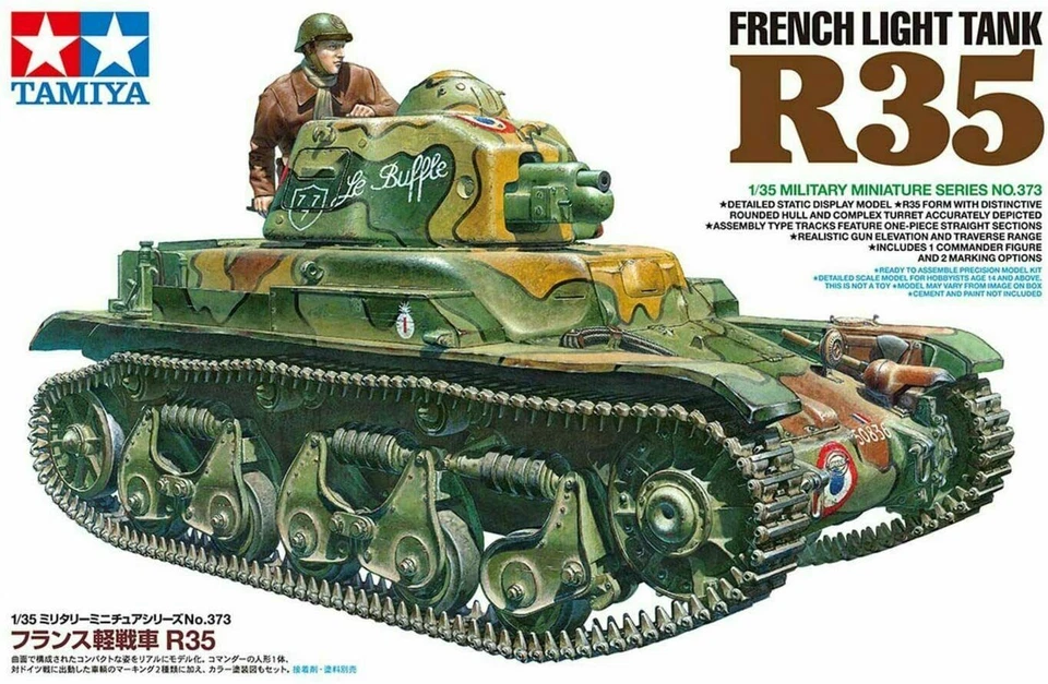 TAMIYA 1:35 KIT CARRO ARMATO LEGGERO FRANCESE R35 FRENCH LIGHT TANK ART 35373 - Immagine 1 di 1