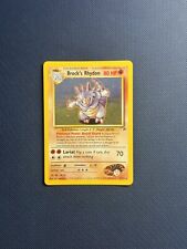 (MP) Brock's Rhydon Holo Gym Heroes 2/132 Unlimited Holo Rare Pokémon TCG