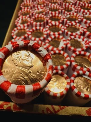 2025 D Lincoln Shield Cent Penny BU -1 Roll From OBW Box-2025 Date Showing! 🦅 - Image 1 of 2