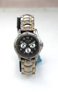 Lorus Sports Men Watch Silver Gold Stainless Steel 50m Day Date 24hr Gray Quartz - Picture 1 of 6