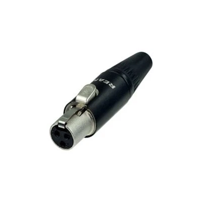 Mini XLR-Buchse Steckverbinder female 3-polig Neutrik-Rean Goldkontakte RT3FC-B