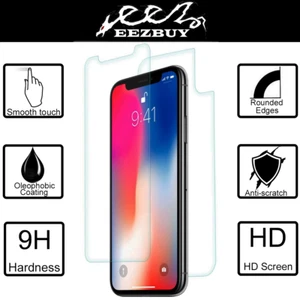 Tempered Glass Screen Protector For Apple iPhone X 7 8 Plus FULL BODY Front+Back - Picture 1 of 10