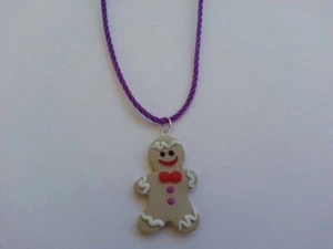Collana pasta polimerica fimo omino pan di zenzero - Picture 1 of 1