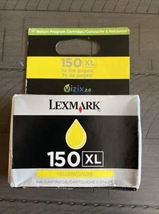 GENUINE Lexmark 150XL Yellow Ink Cartridge NEW SEALED Box - Picture 1 of 2