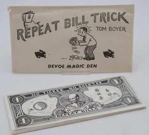 Truco de magia Repeat Bill de Tom Boyer - Imagen 1 de 2