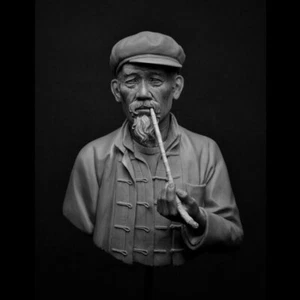 1/10 Bust Resin Figures Model Kit Old Chinese Man Unpainted Unassembled Model - Picture 1 of 5