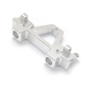 STRC STA80125RS Aluminum Rear Bumper Mount Silver : SCX10 Jeep Wrangler - Picture 1 of 2