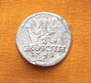 Post Medieval Austrian Coin - Fridericus Silver 2 Groschen 1748. Rare! - Picture 1 of 2
