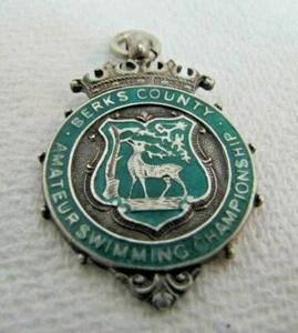 1937 Sterling Silver BERKS COUNTY SWIMMING Championship Medallion LADIES Team - Picture 1 of 7