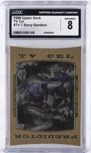 1996 UPPER DECK TV-CELS #TV-7 BARRY SANDERS CGC 8 - Picture 1 of 2