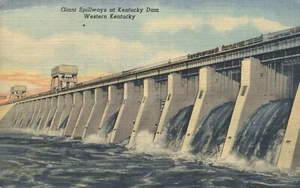 Postal Giant Spillways Kentucky TVA Dam Western Kentucky 1952 - Imagen 1 de 2