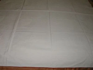Tan / Beige polyester tablecloth darker tone beaded edge 51" vtg - Picture 1 of 3