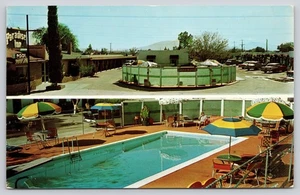 Tucson Arizona Paradise Inn Motel Pool Photochrome Vintage Postcard - Picture 1 of 2