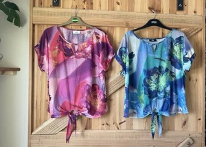Wallis Women’s Top Blouse Size XL (two Pieces Pink And Blue Floral Print) - Picture 1 of 7