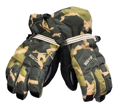 Burton Snowboard Ski Gloves Goretex Camo Camouflage Youth Sz M Waterproof Warm - Image 1 of 4
