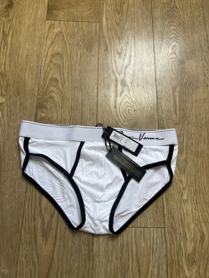 Mens Gianni Versace Underwear Low Rise Slip Stretch Cotton Briefs Size Large New - Image 1 of 4