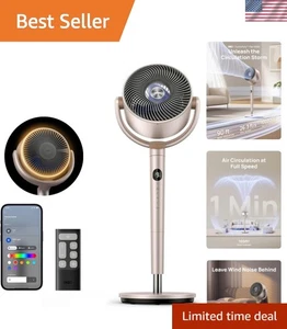 Ultra-Quiet 90ft Smart Fan with RGB Light and 9 Modes - Perfect for Bedrooms - Picture 1 of 9