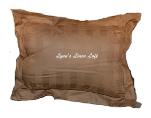 RALPH LAUREN Glen Plaid Suite Camel FRÜHSTÜCKSKISSEN NEU 1. QUALITÄT - Bild 1 von 6