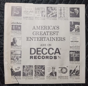 INNER SLEEVE ONLY (NO ALBUM / NO JACKET) - DECCA "America's Greatest" - Picture 1 of 2