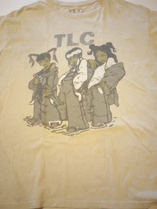TLC  90's Hip hop group Portrait graphic t-shirt beige adult large - Picture 1 of 2