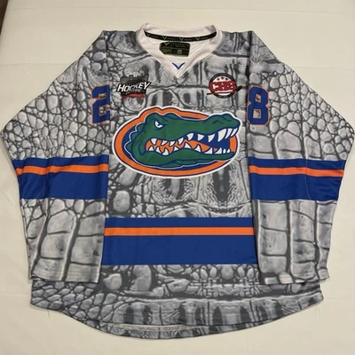 Verbero University Of Florida Gators Hockey Jersey Grey Savannah Alternate M - Image 1 of 4