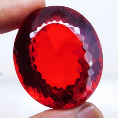 Certified 353.70 Ct Natural Mexican Fire Opal Red Orange Oval Cut Loose Gemstone - Image 1 of 4