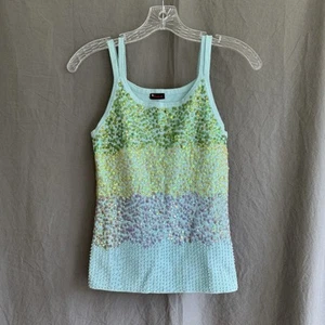 Vintage The Promise Sequin Beaded Cami Mermaid Clubwear Mermaid Rave Top Sz XS - Picture 1 of 15