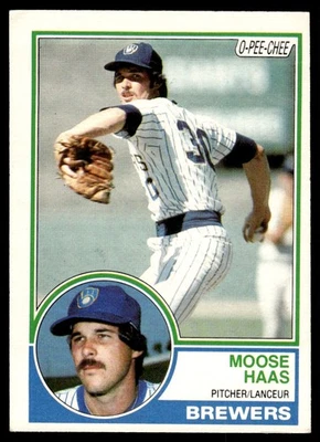 1983 O-Pee-Chee Moose Haas Milwaukee Brewers #317 - Image 1 of 2