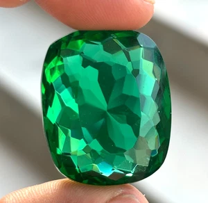 Pietra preziosa sciolta colombiana certificata smeraldo verde taglio cuscino naturale 78 ct - Foto 1 di 8