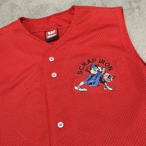 Camiseta deportiva de béisbol Wilson sin mangas de hierro chatarra verdadera vintage para hombre L envío rápido gratuito - Imagen 1 de 9