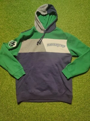Mitchell & Ness Dallas Mavericks Men's Large Color Block Hoodie Sewn Logo Patch - Image 1 of 4