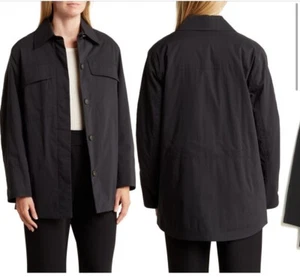 Vince DAMEN LEICHT WATTIERTE SHIRTJACKE BAUMWOLLMISCHUNG SCHWARZ SMALL NEU OHNE ETIKETT - Bild 1 von 14