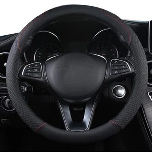 15" Microfiber Leather Steering Wheel Cover Anti slip Car Accessories for Dodge - Picture 1 of 7