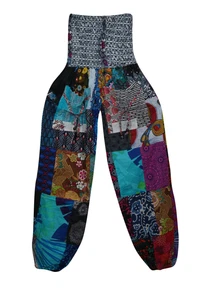 Boho Gypsy Hippy Yoga Pant Cotton Patchwork Loose Summer Trouser Pants S/M