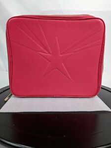 Lancôme Cosmetic Train Case 10x13 2021 Pink Holiday Handle Make Up Full Zip 