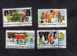 #2027-30 Holiday Celebrations Stamps, Used Se-Tenent Set, 20 cent, Off Paper - Picture 1 of 1