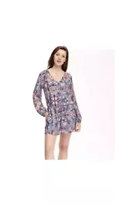Old Navy Long Sleeve Cinch Waist Romper Sz M - Picture 1 of 3