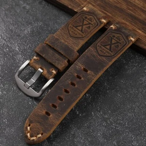 Premium Italian Leather Handmade Watch Strap 26mm Flottiglia Vintage Brown - Bild 1 von 3