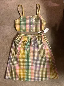 Teens NWT "Free Assembly" multicolored 2 piece top and skirt. Size XXL (18) - Picture 1 of 2