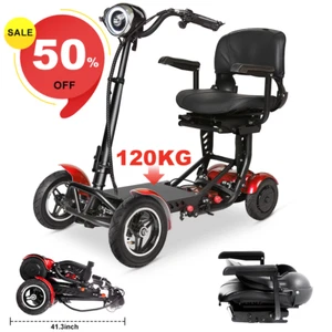 Foldable 4 Wheel Mobility Scooter Folding Drive Device for Seniors Adults NEW - Picture 1 of 8