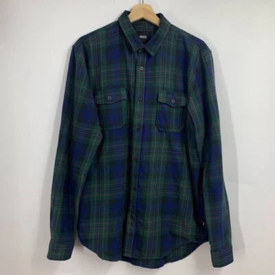 Globe Men's Plaid Cotton Flannel Button Up Long Sleeve Shirt Size M - Image 1 of 4